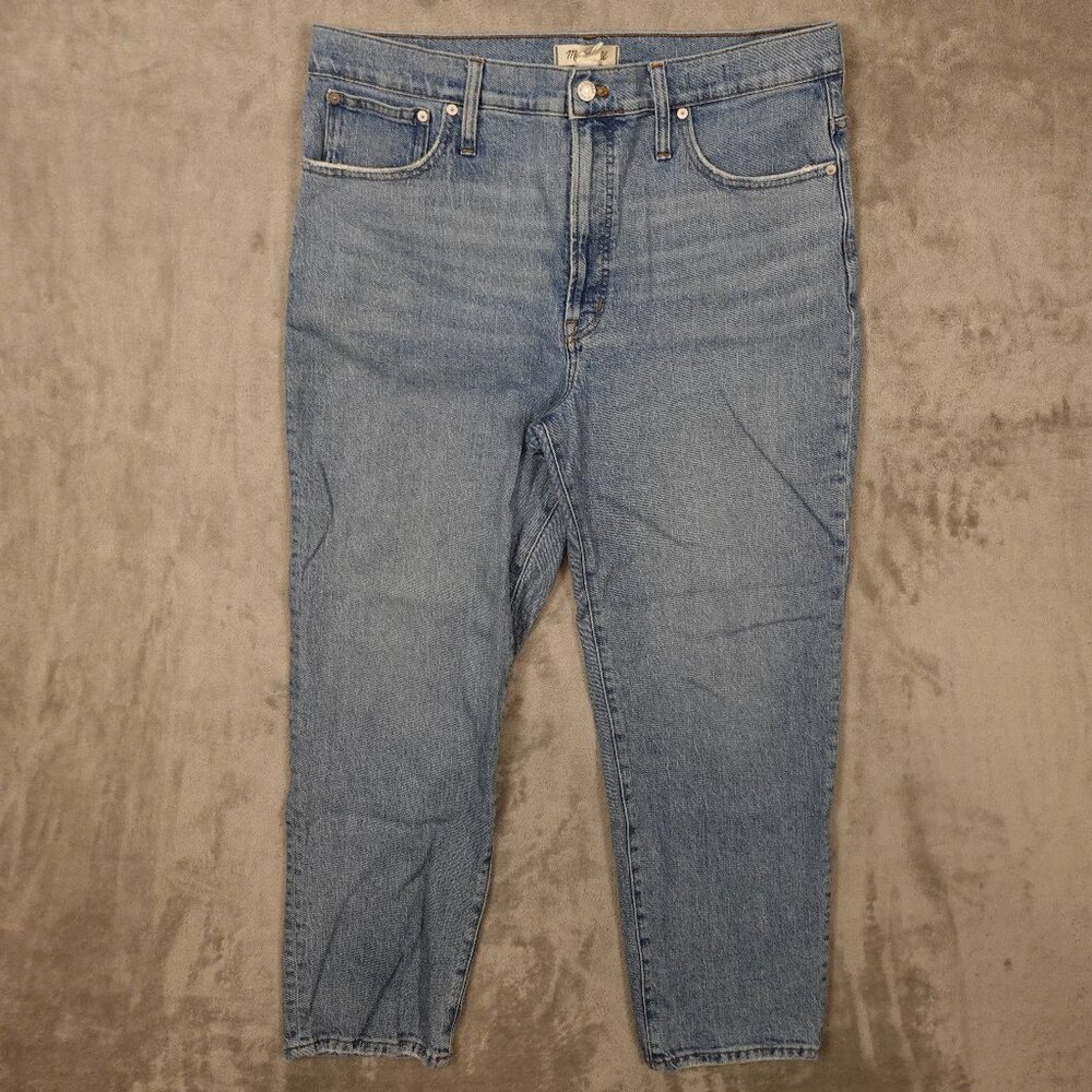 Madewell Jeans Perfect Vintage Straight Jean Women's 33 Blue Denim High Rise
